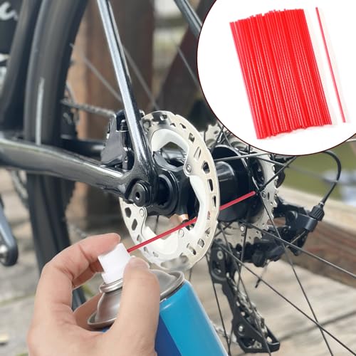50 pitillos plásticos para aerosol de 12 cm rojo miniatura 5
