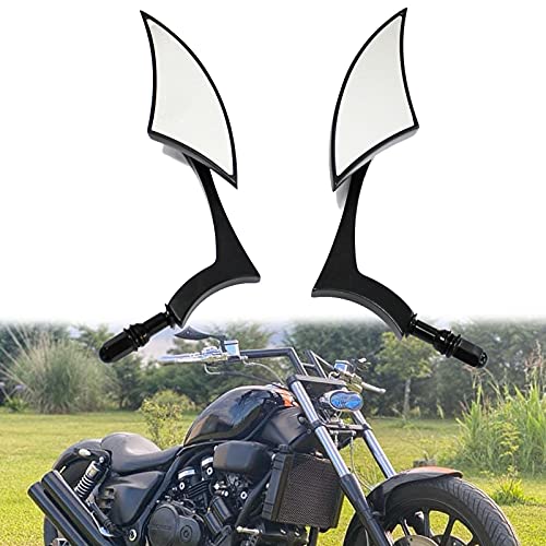 Motorcycle Black Blade Rear View Mirrors For Harley Cruiser Bobber Chopper Sportster 883 1200 #TOP7