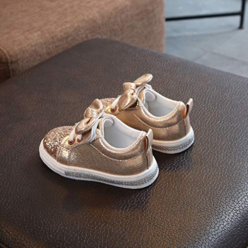 Toddler Girls Sneakers Little Girls Slip On Shoes Glitter Sneakers Bow Kids Fashion Outdoor Walking Sneakers3