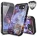 TJS Case Compatible for Samsung Galaxy J7 Sky Pro/Galaxy J7 Perx/Galaxy J7 V/Galaxy Halo/Galaxy J7 Prime, with TJS [Tempered Glass Screen Protector] Dual Layer Hybrid Shockproof Armor Cover (Stardust)
