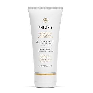PHILIP B Peppermint Avocado Conditioner, 2 fl. oz. 60 ml - Adds Volume to Hair While Peppermint Oil and Eucalyptus Invigorates the Scalp With a Tingly Sensation