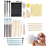 Senermter Tonschnitzwerkzeuge, Tonbildzeuge - Keramikherstellung Set Speichertaschenmodellierungswerkzeugen,Praktische Bildhauerung Keramik Carving Set für Bildhauer -Enthusiast -Studenten