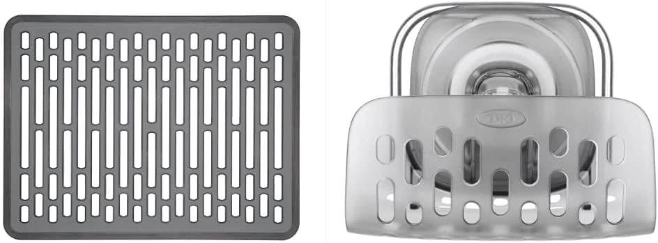 OXO Good Grips Large Sink Mat and Stronghold Suction Sponge Holder