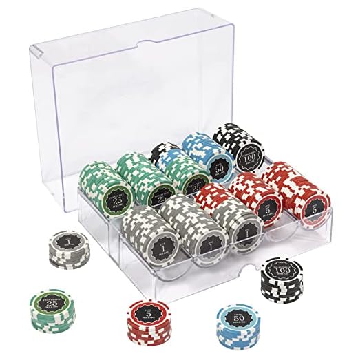 MBGBrybelly Eclipse Poker Chip Set in Acrylic Carry Case - Heavyweight 14-Gram Casino Quality Poker Chips - Display and Transport Your Collection - Heavy-Duty Protection (200 ct)