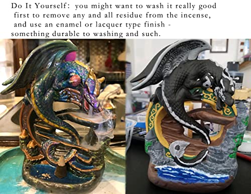 Pterosaur Dragon Backflow Incense Burner Waterfall Incense Holders, Home Decor Decorations Statue Ornaments Gift Figurine #TOP2