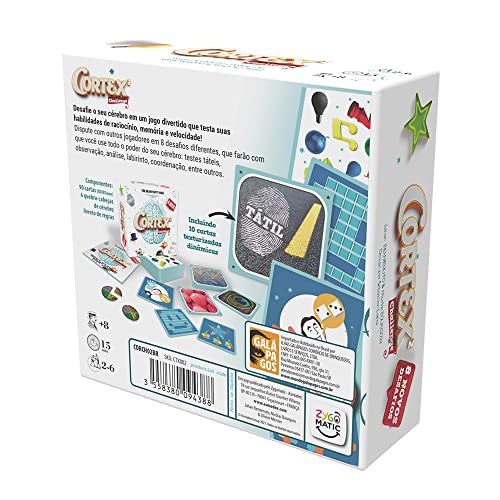 Galápagos, Cortex: Challenge 2, Jogo de Tabuleiro e Desafios para Amigos, 2 a 6 jogadores, 15 min