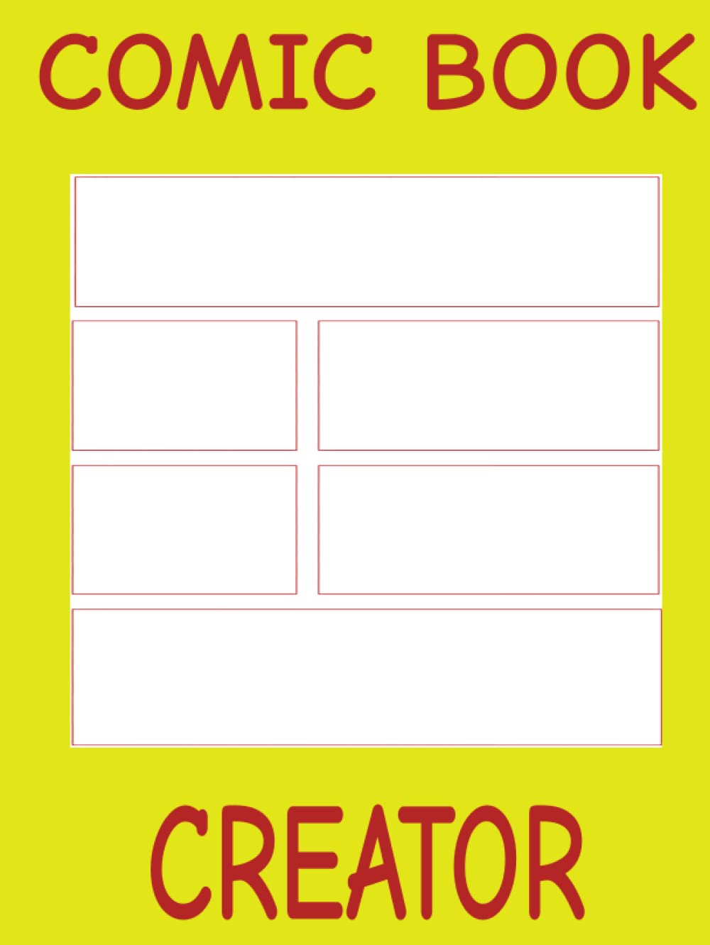 Blank Comic Book Creator: Yellow Blank Comic Book Creator, 8.25 x 11in, 100 pages, Hardcover