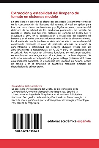 Extraccion y Estabilidad del Licopeno de Tomate En Sistemas Modelo