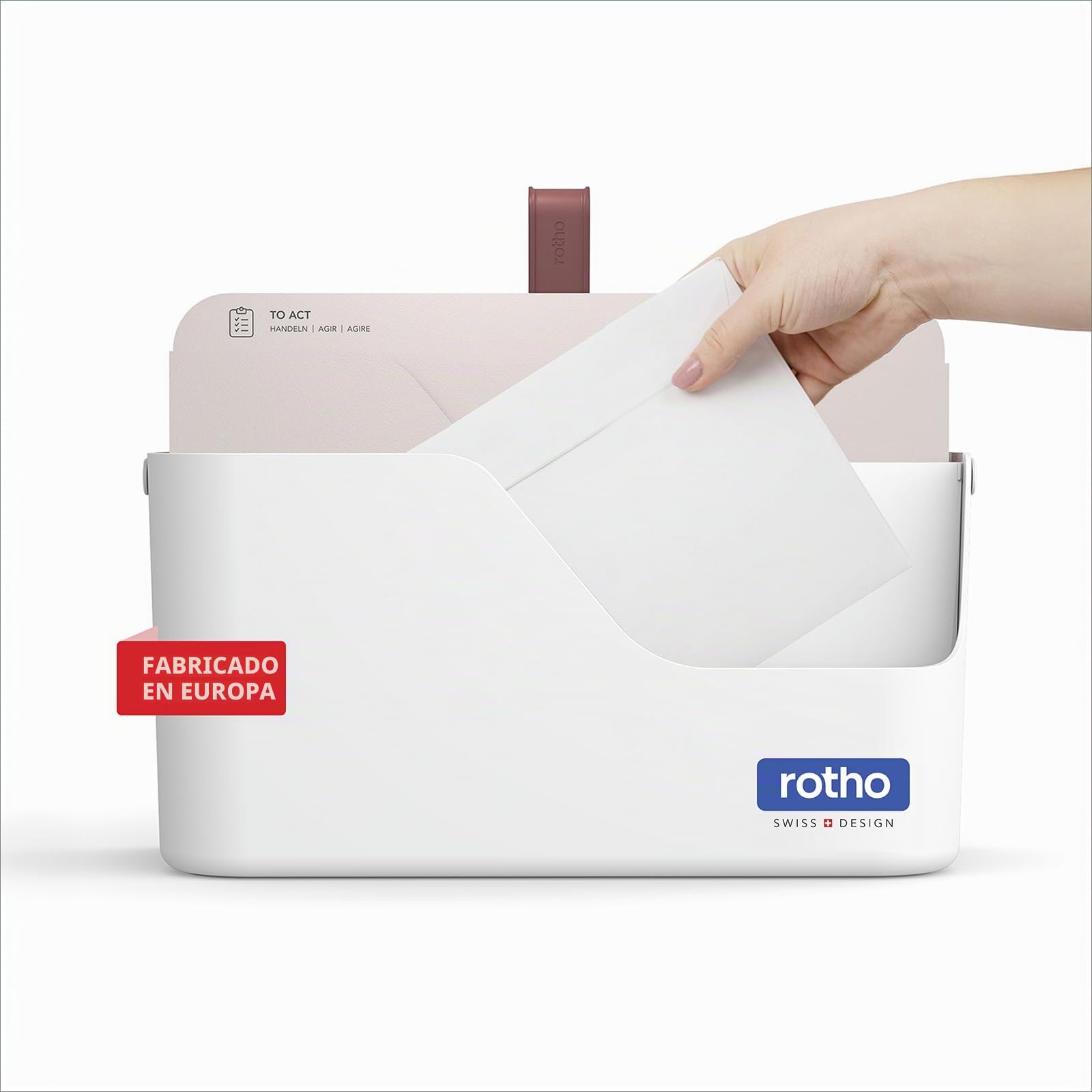 Rotho MyPaper - Organizador de documentos My Paper Plus, plástico (PP) sin BPA, blanco, (36,4 x 16,8 x 31,7 cm)