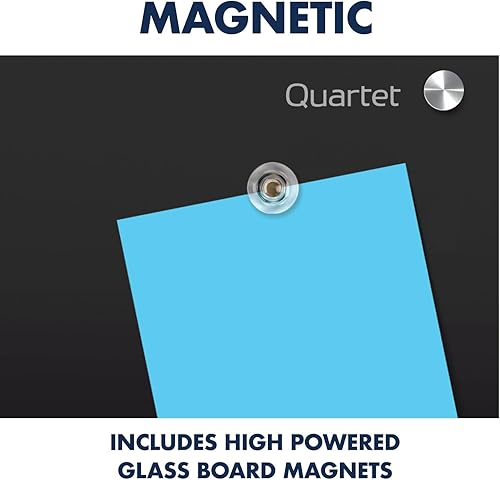 Miniatura 5 de Quartet modelo Infinity (G7248B) - Pizarra de vidrio magnética de borrado en seco, pizarra de 6 x 4 pies, montaje sin marco, superficie negra