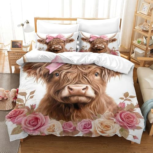 Housse de couette chat spatial 260x220 cm en microfibre super douce pour lit super king