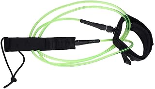 eecoo Surfboard Leash With Hook and Loop Closure Metal Double Swivels 5 Colors 6ft 5.5mm TPU Leashes(Green)