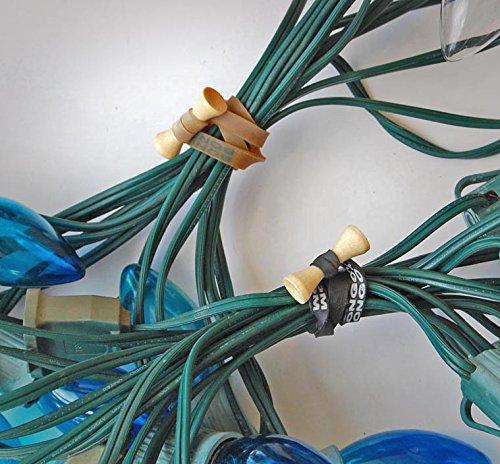 Bongoties® Natural Color Bongo Ties B5-02 ~ 10 Pack ~ Handy Ties For Cables And Other Unruly Items #TOP2