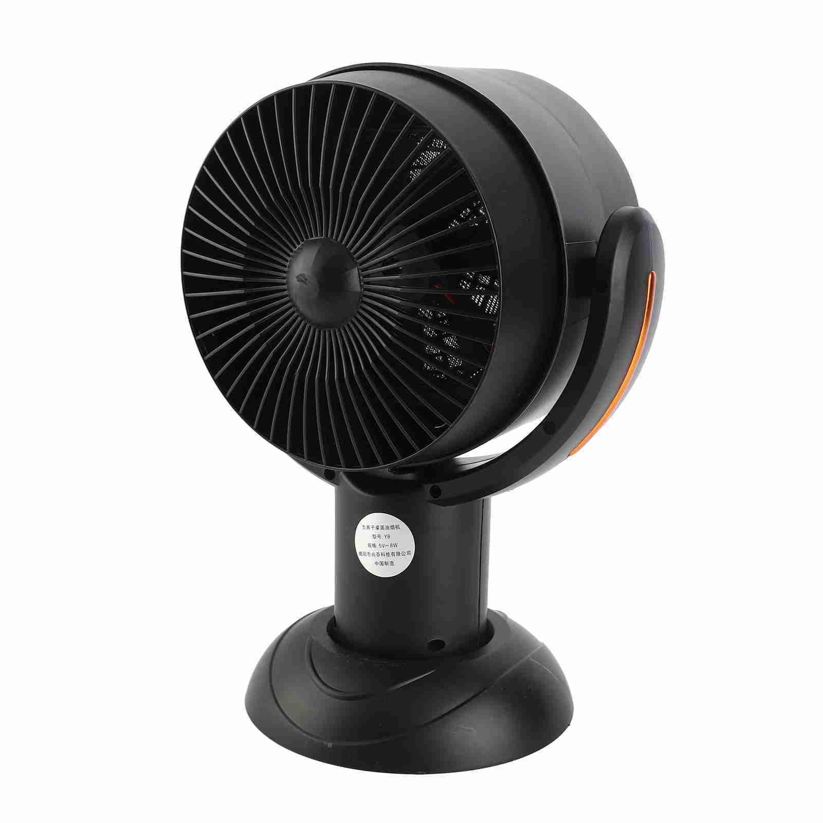 Aspiratore Portatile, Cappa Aspirante Portatile con Filtro Rimovibile a 2 velocità Agli Ioni Negativi, Aspiratore da con Tazza di Raccolta Olio per Barbecue Interno (Nero