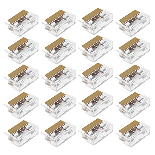 ECSiNG 20 Pezzi Portafusibili PCB Con 20 Pezzi Coperchio Trasparente Terminali Doppi 250V 6A 5x20mm Fusibile PCB Supporto Per Montaggio A Pannello Custodia Passo Pin 23,5mm