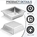 Tuanse 2 Pcs 10 x 10 x 3 Inch Stainless Steel Commercial Floor Drain Strainer Square Floor Drain Filter Accessories for Commercial Kitchen Restaurant Diner Cafe