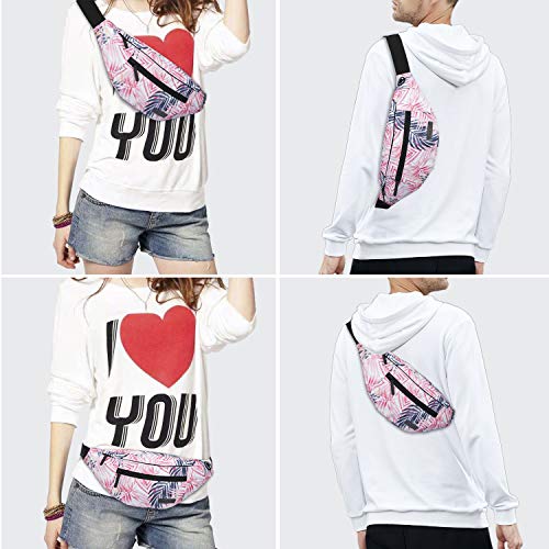 Image of Fanny Pack for Women Men Large Waist Belt Bag with Headphone Jack and 4-Zipper Pockets for Hiking Traveling Outdoors Running Workout Casual Festival Gifts