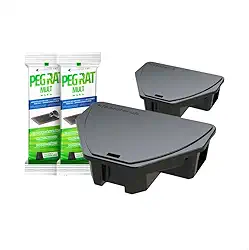 Kit 2 Porta Isca Mult Control Up + 4 Placas Ratoeira Adesiva Peg Rat