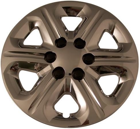 Set of 4 Chrome 17 Inch 6 Spoke Chevy Traverse Hubcaps w/ Bolt On Retention System - Aftermarket: IWC454/17C