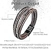 Speroto Men's Adjustable Premium Leather Bracelet in Black and Brown with Stainless Steel Magnetic Clasp, Multi-Layer Braided Genuine Leather Bracelet Gift Idea for Men/Women #4