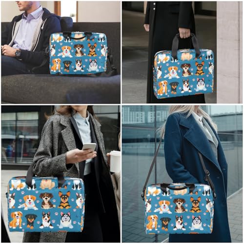 Bolso para laptop Cute Dogs 16 pulgadas con correa miniatura 7