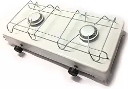 Fogão a Gás 2 Bocas de Mesa | Queimadores Esmaltados | Econômico, Portátil e Fácil de Limpar | Ideal para Apartamentos e Lazer