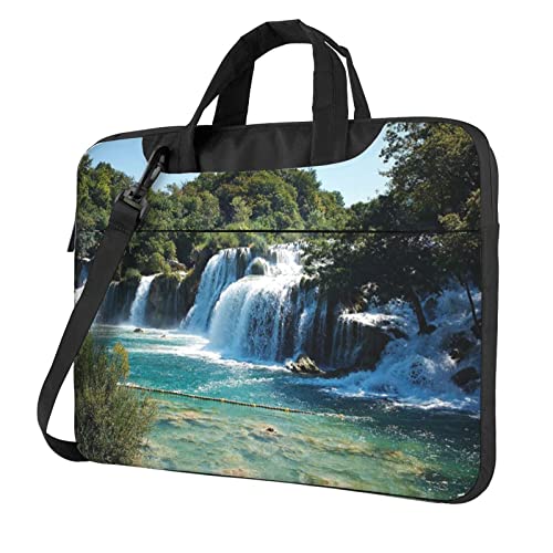 Maletín para portátil unisex con diseño de cascadas miniatura 1