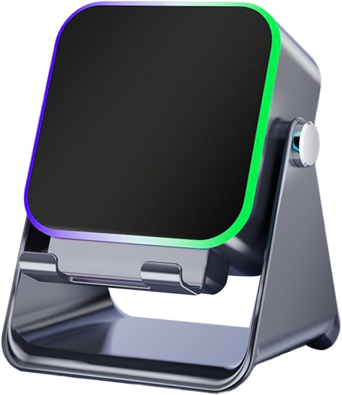 Induction Speaker - Folding Audio Bracket Station with Light, Phone Holder, Induction Bracket Speaker, Portable Design, Sound System, Device Accessory for Home Office Travel, 4.76x2.87x2.32 Inches