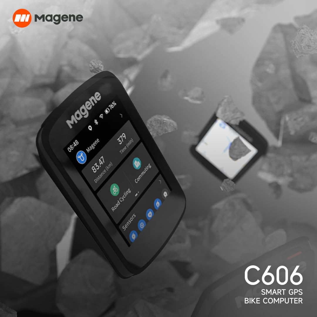 Đồng hồ đo tốc độ Magene C606 màn hình cảm ứng màu, định vị GPS Đồng hồ đo tốc độ Magene C606 màn hình cảm ứng màu, định vị GPS