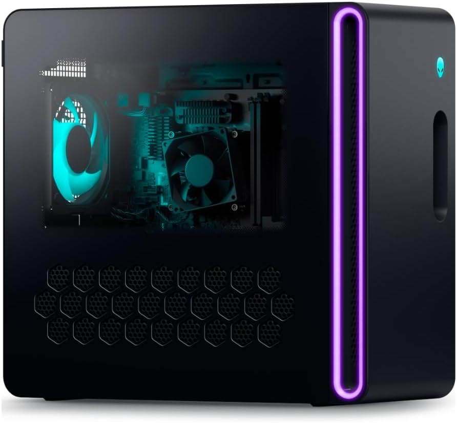 NewestDell Alien.Ware Aurora R16 Gaming Desktop - Intel Core Ultra 9 Processor 285, 64GB DDR5 5200 MT/s, 2 TB SSD, GeForce RTX 5080 16GB GDDR7 AI Performance, 1000W PSU Clear Side Panel, Windows 11