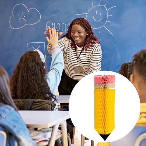 Bem vindo de volta Decorações Escritório,Decorações de teto de sala de aula | lápis favos de bolas d