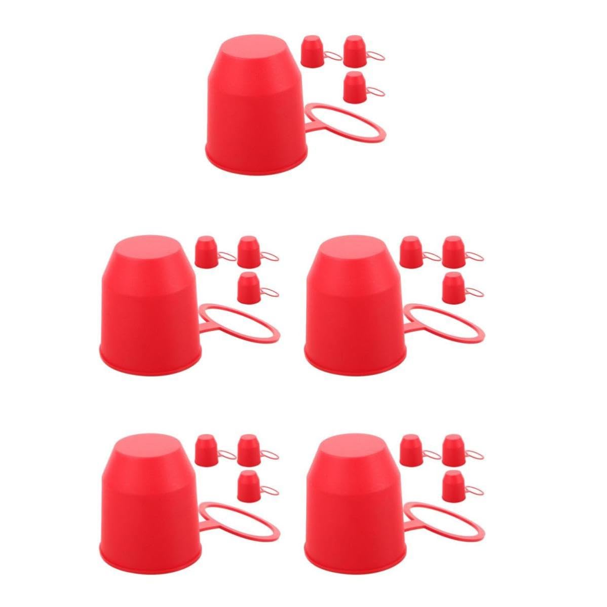 TOPBATHY 20 Piezas Cubierta Protectora para Bola de Remolque de PVC Rojo