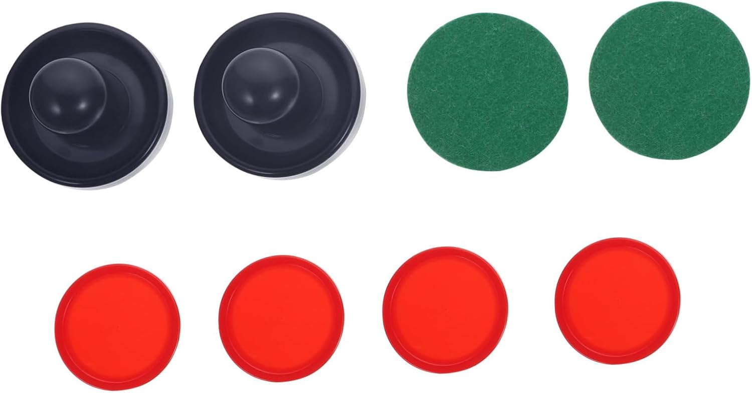 Air Hockey Pushers and Pucks Replacement for Game Tables Kit with Blue Paddles and Red Pucks Lightweight and Impact-Resistant Accessories for Air Hockey Players