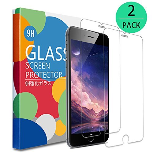 Phone 8 Plus Screen Protector, AAJO[2 Pack] Case Friendly/Full Coverage/Anti-Bubble/Easy Installation/HD Clear/Tempered Glass Film for Phone 8 Plus/7 Plus/6 Plus/6s Plus(5.5'')