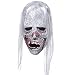 YUFENG Latex Horror Creepy White Hair Mask,Scary Halloween Party Props