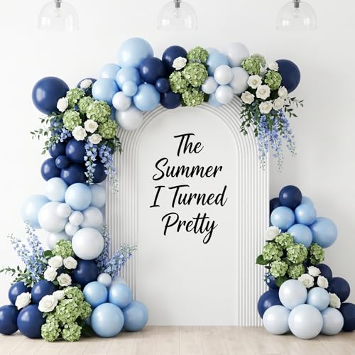 Image of RUBFAC 135pcs Navy Blue Balloons Different Sizes 18 12 10 5 Inch Dark Blue Latex Balloon Garland Arch for Graduation Birthday Party Baby Shower Wedding Decorations