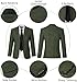 Classic Mens Tweed Herringbone Suits 3 Piece Suits Formal Regular Fit Wedding Groom Suit Blazer Vest Pants Green-XL