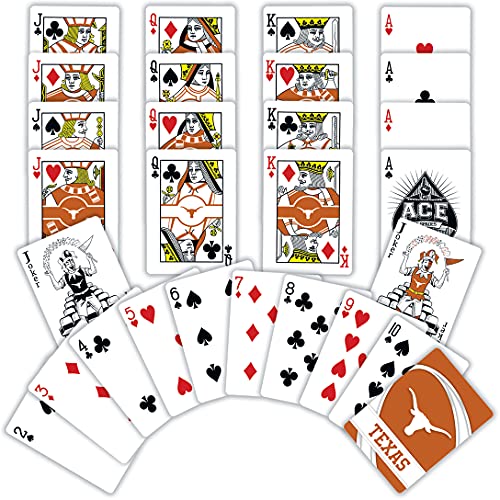 Image of Masterpieces Officially Licensed NCAA Texas Longhorns Playing Cards - 54 Card Deck for Adults