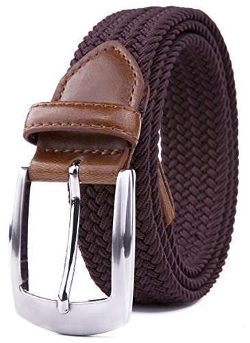 Image of Fabio Valenti Canvas Elastic Fabric Woven Stretch Braided Belts for Men Women Junior with Multicolored /Full Sizes