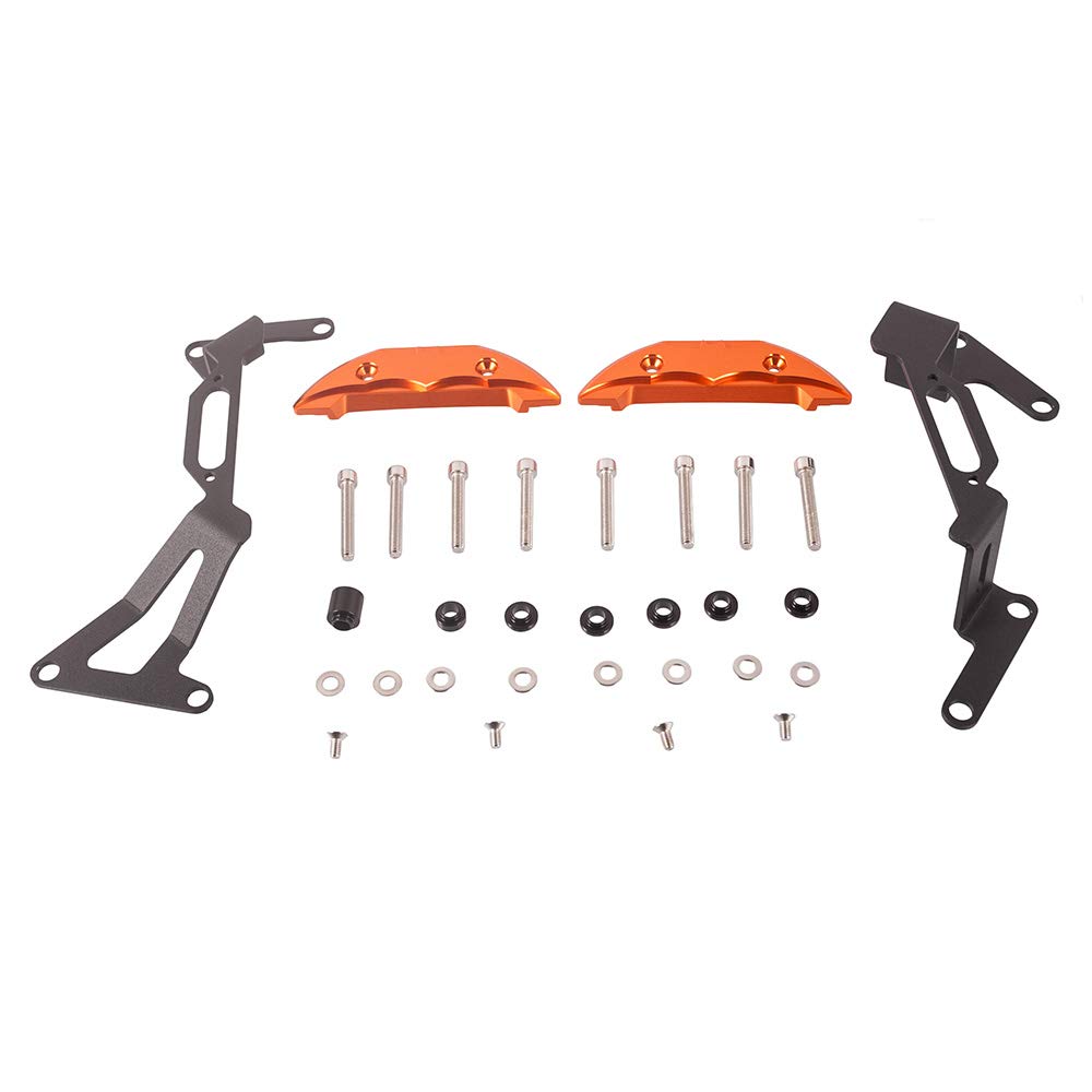Set di Cursori per Carter Motore del Motociclo Protezione del Coperchio dell'accensione e della Frizione Protezioni Antiurto per Duke 390/RC390 2016-2020 (Arancia)