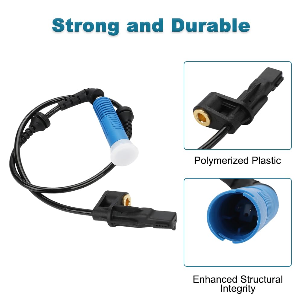 4 PCS ABS Wheel Speed Sensors Compatible with BMW 325Ci 330Ci 2001-2006, 320i 325i 330i 2001-2005, 323i 323C 328i 328Ci 2000-2000, M3 2002-2006, Z4 2003-2008 Replacement for 34526752681