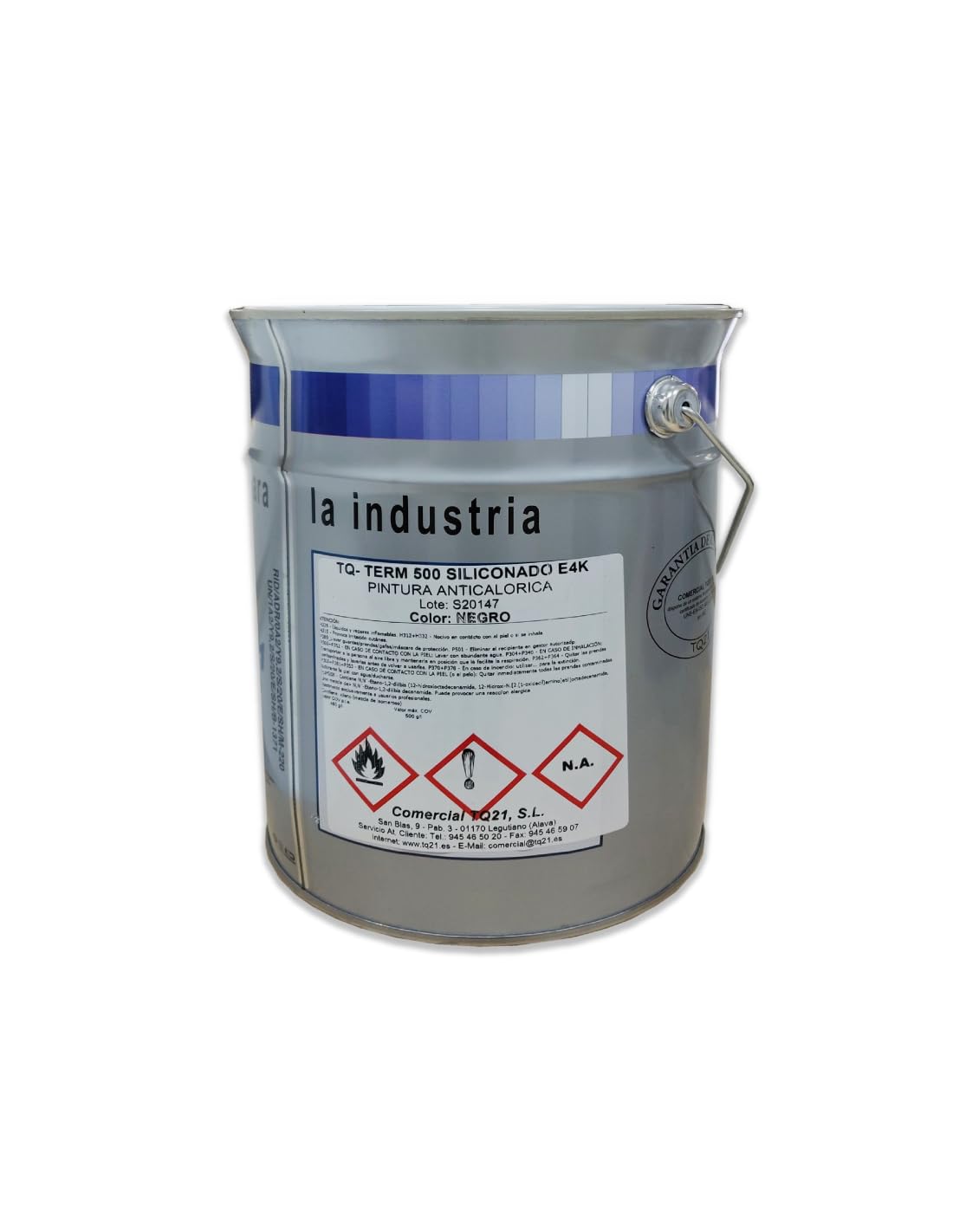 Pintura Anticalorica Negra Siliconada 4 Kg