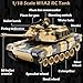 DBshoot 1/18 US M1A2 Army Tank, 2.4GHz Remote Control Model Toys, Smoke & Sound & LED Lights & Recoil Effects. RC Tank Perfect Collectible Gift for Kids and Adults