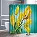 XCBN Cuarto de Ducha jardín Flores de Colores Paisaje Natural 3D Impermeable baño Cortina de Ducha decoración A13 150x180cm