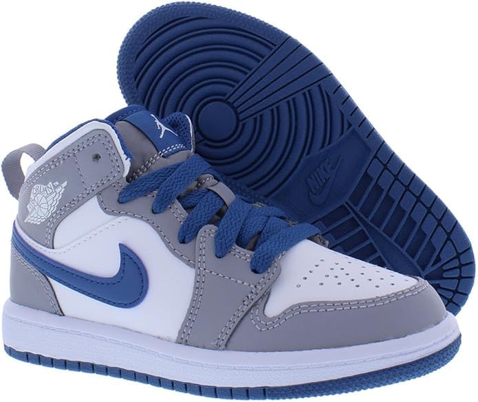 Jordan Little Kid's 1 Mid Black/Royal Blue-Black-White (DQ8424 042)4