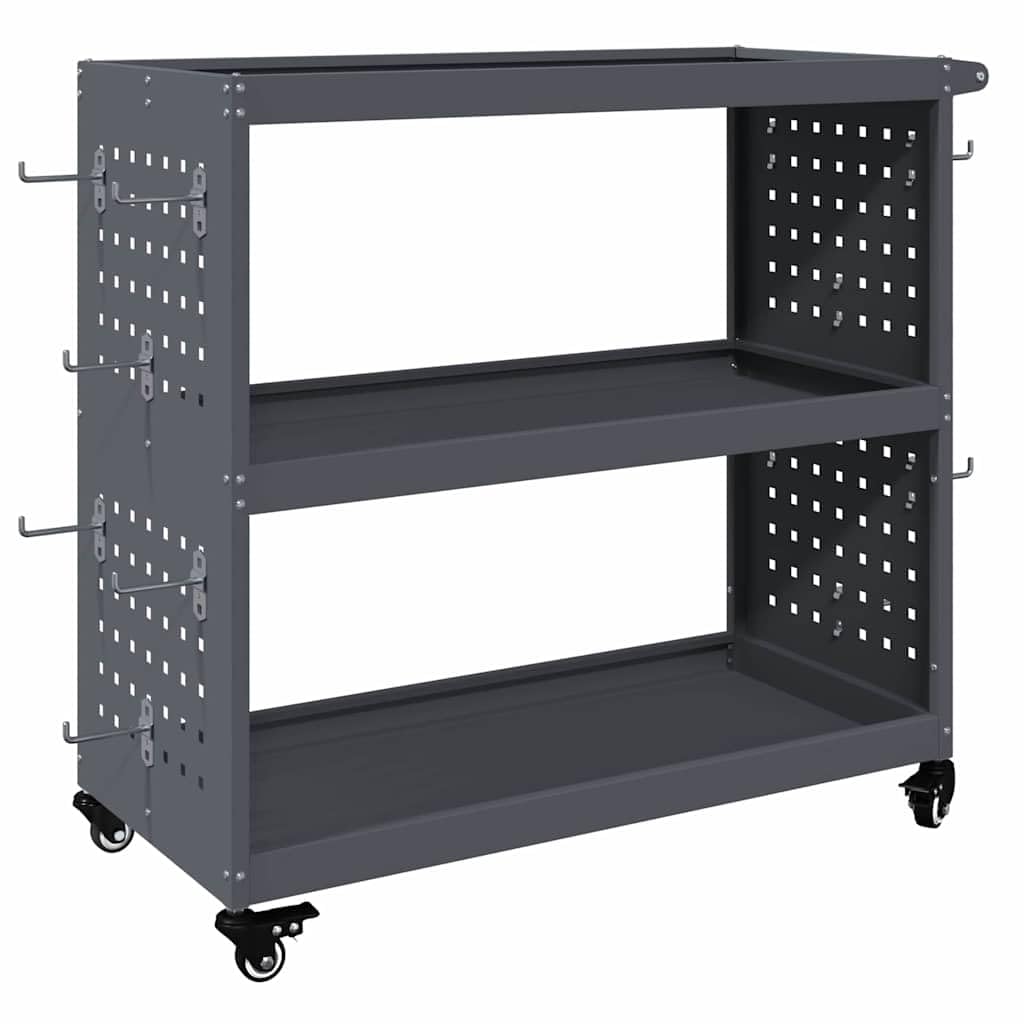 Carro de Herramientas con Rueda Gris Antracita 75 x 35 x 73 cm