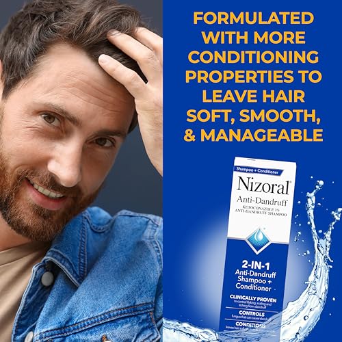 Image of Nizoral 2-in-1 Anti Dandruff Shampoo and Conditioner,14 Fl Oz,1% Ketoconazole,(Pack of 2)