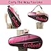 Goloni Tennis Bag 3-4 Racquets with Front Extral Pocket for Other Essentials,Tennis Rackets Bag with Removable Shoulder Strap,Pink