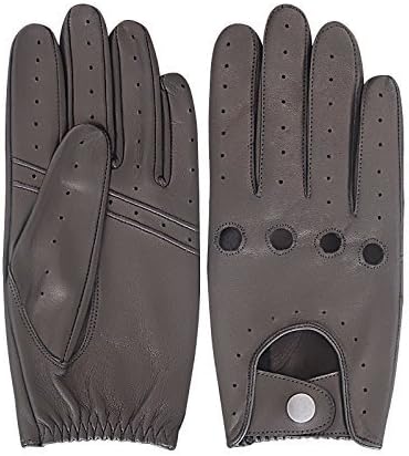 Men’s classic vintage style chauffeur soft genuine leather driving gloves