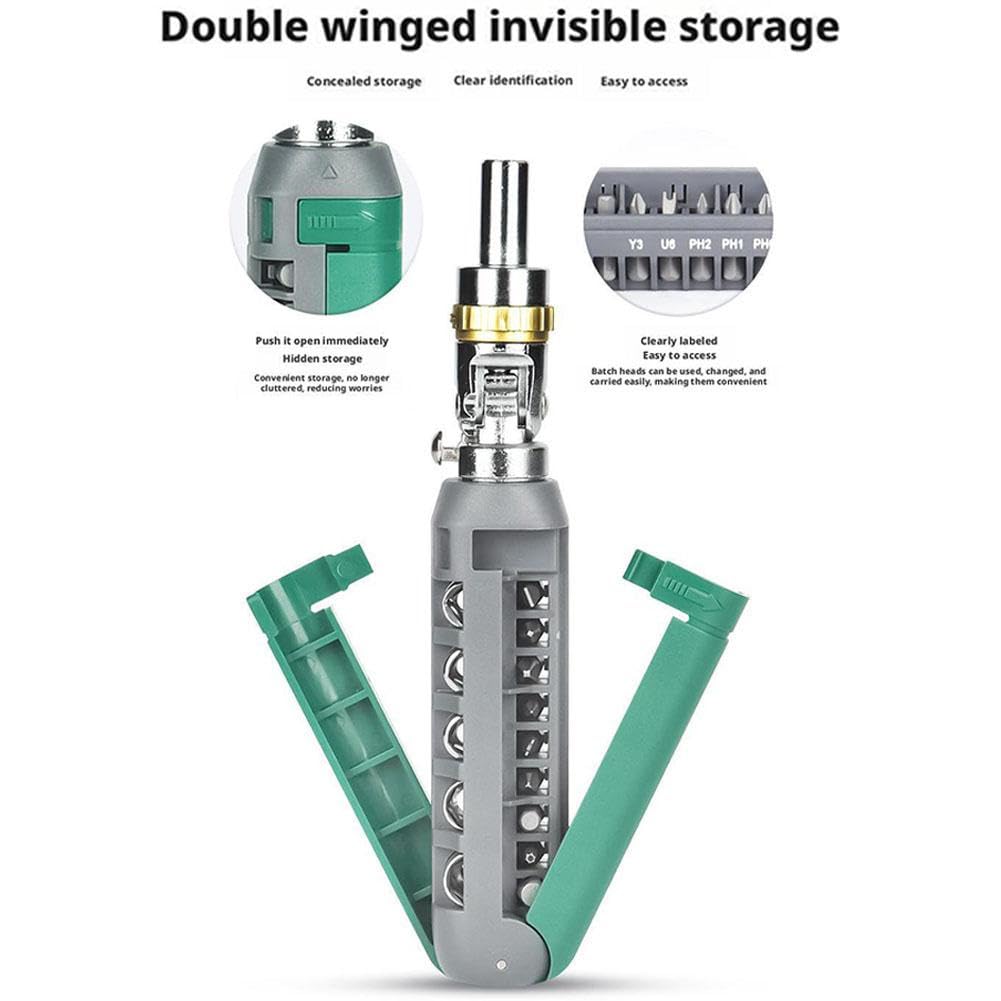 DERJDISF Tournevis Cliquet –de 14 Pièces Cle A Cliquet, Ensemble